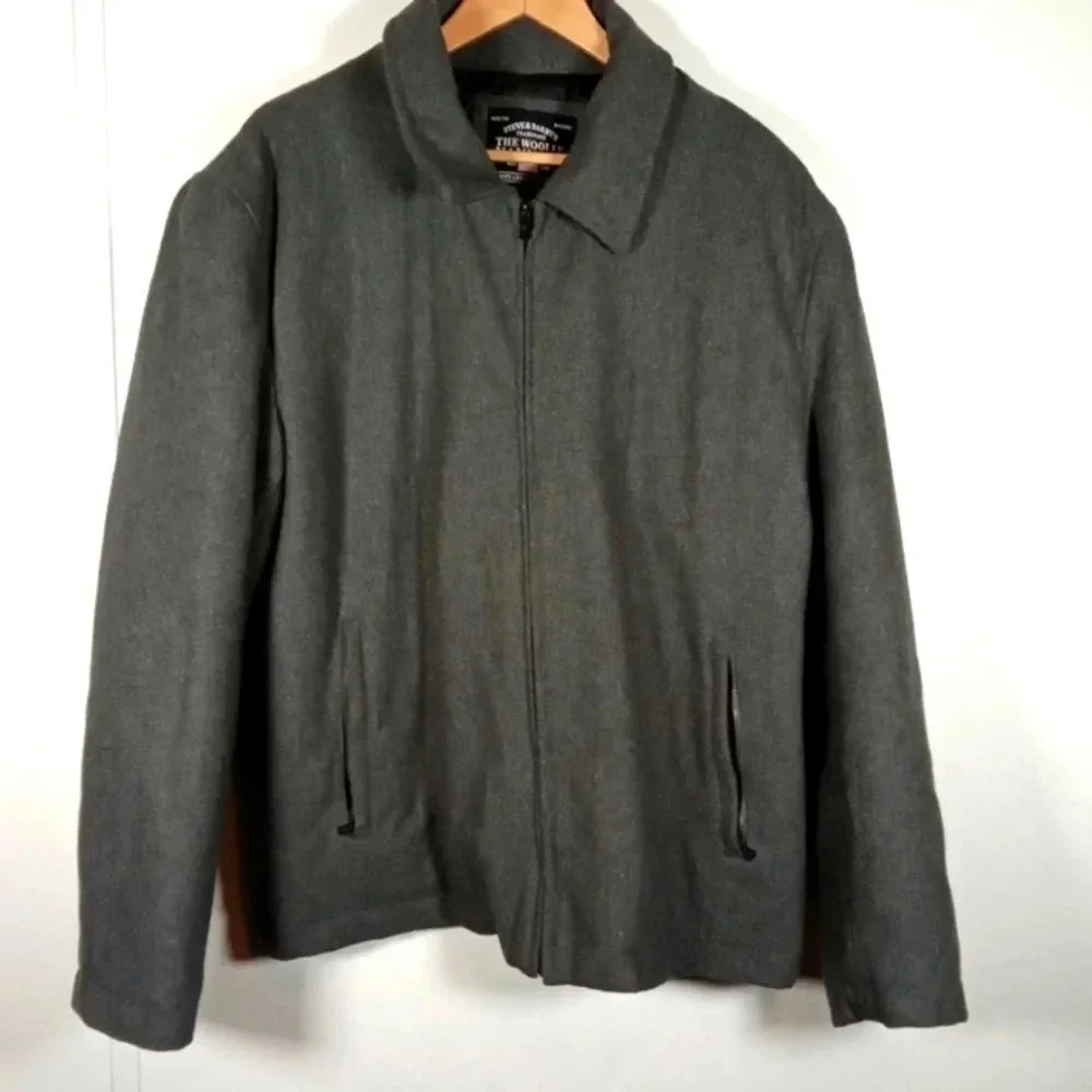 Steve & Barry's the wool mammoth jacket size gray plea coat 2X large  lined